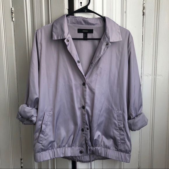 NWOT Silky Lavender Bomber - Picture 1 of 3